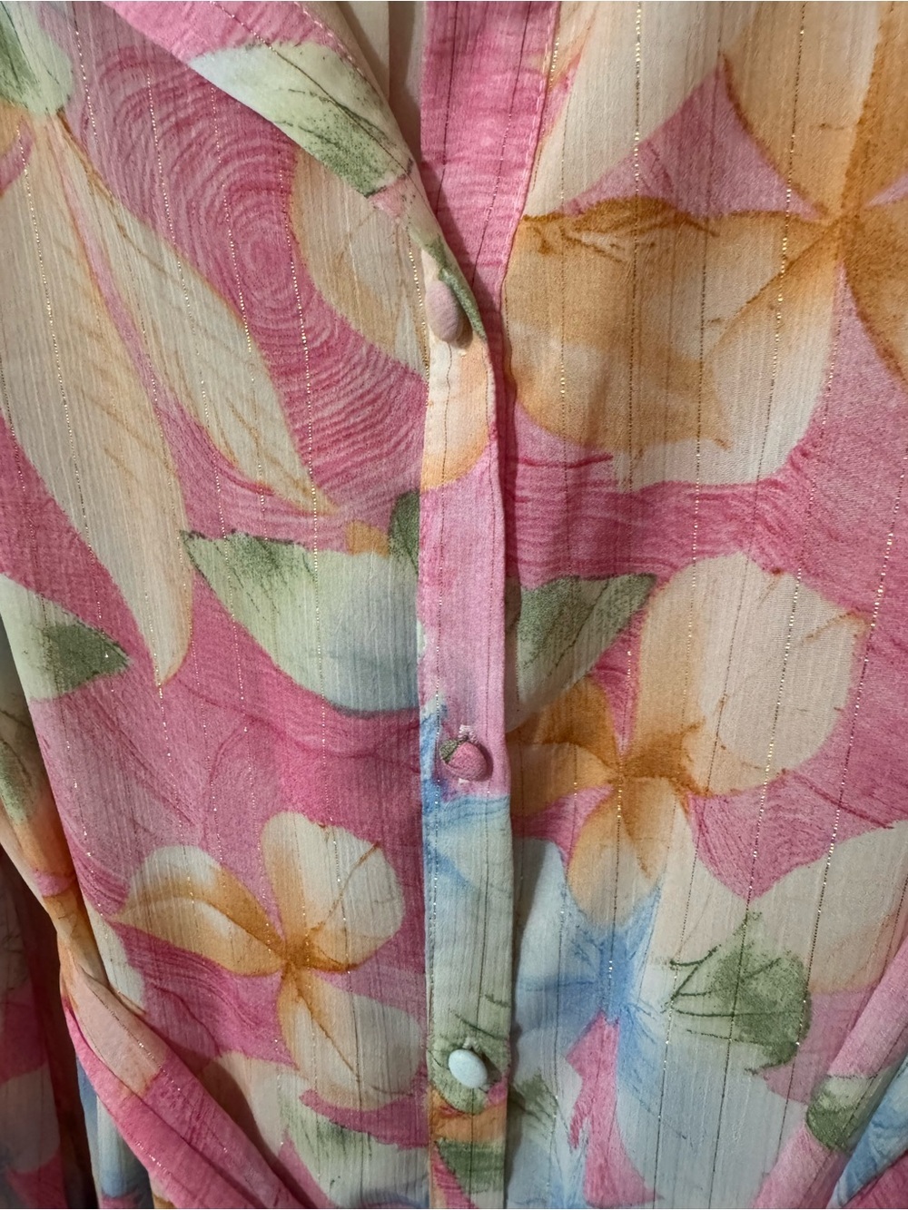 NWOT Luxxel Pink Multi-Color Floral Tie-Waist Mini Dress - Picture 6 of 9